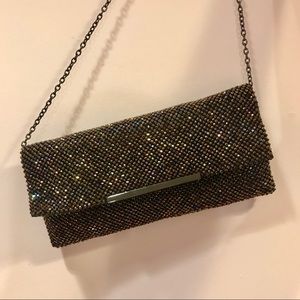 🆕 Macy's INC®️Hether Shiny Mesh Clush. NWT！
